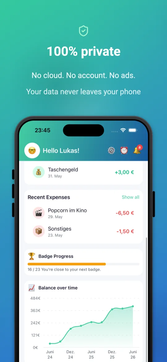 Sparly app: 100% private – no cloud, no account, no ads